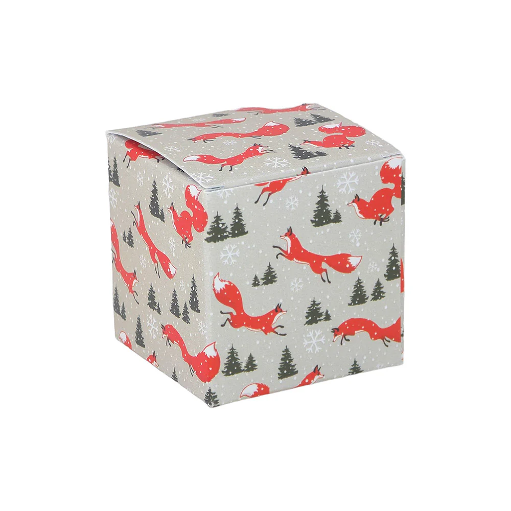 Christmas Fox | Little Gift Box | 5cm Cube | Single or 6 Boxes - Image 5