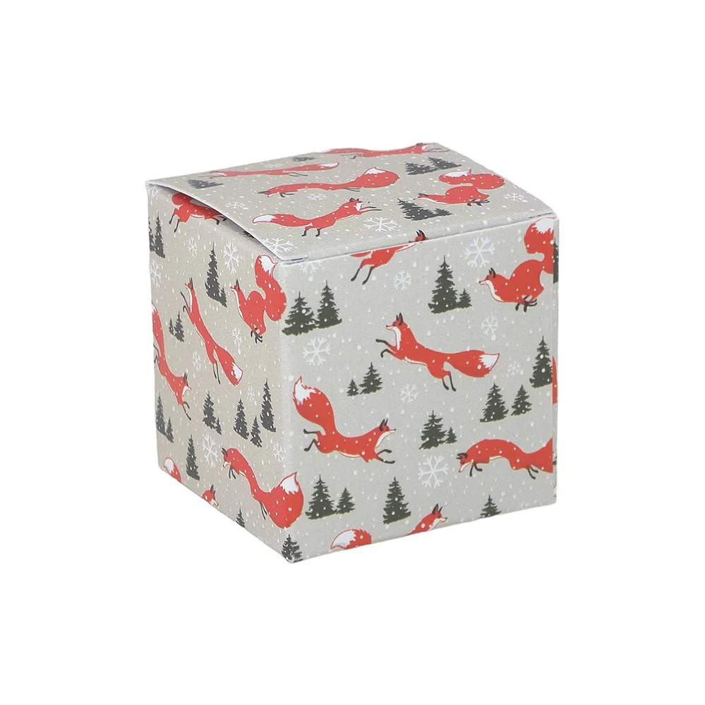 Christmas Fox | Little Gift Box | 5cm Cube | Single or 6 Boxes - Image 6