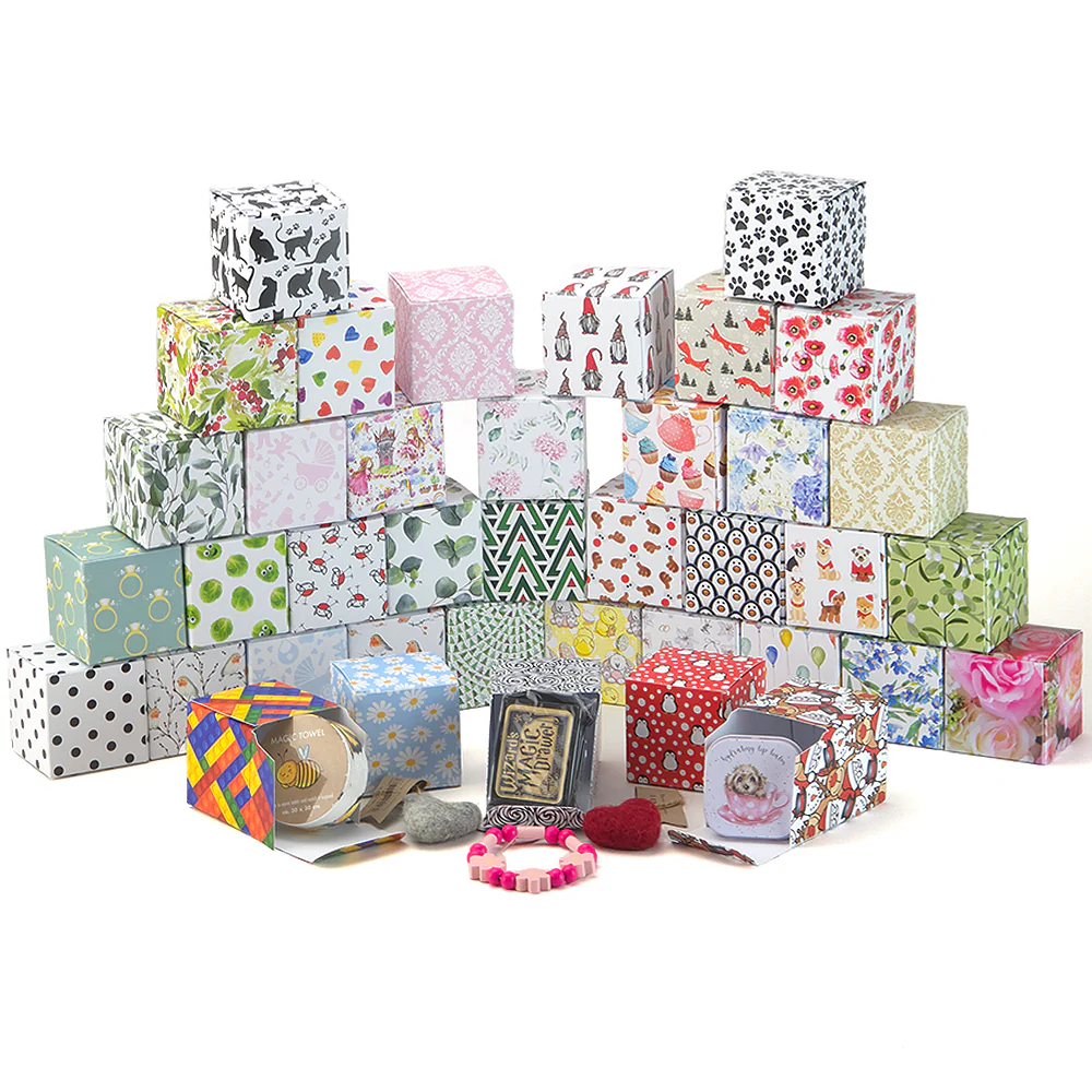 Christmas Tree Wave | Little Gift Box | 5cm Cube | Single or 6 Boxes - Image 3