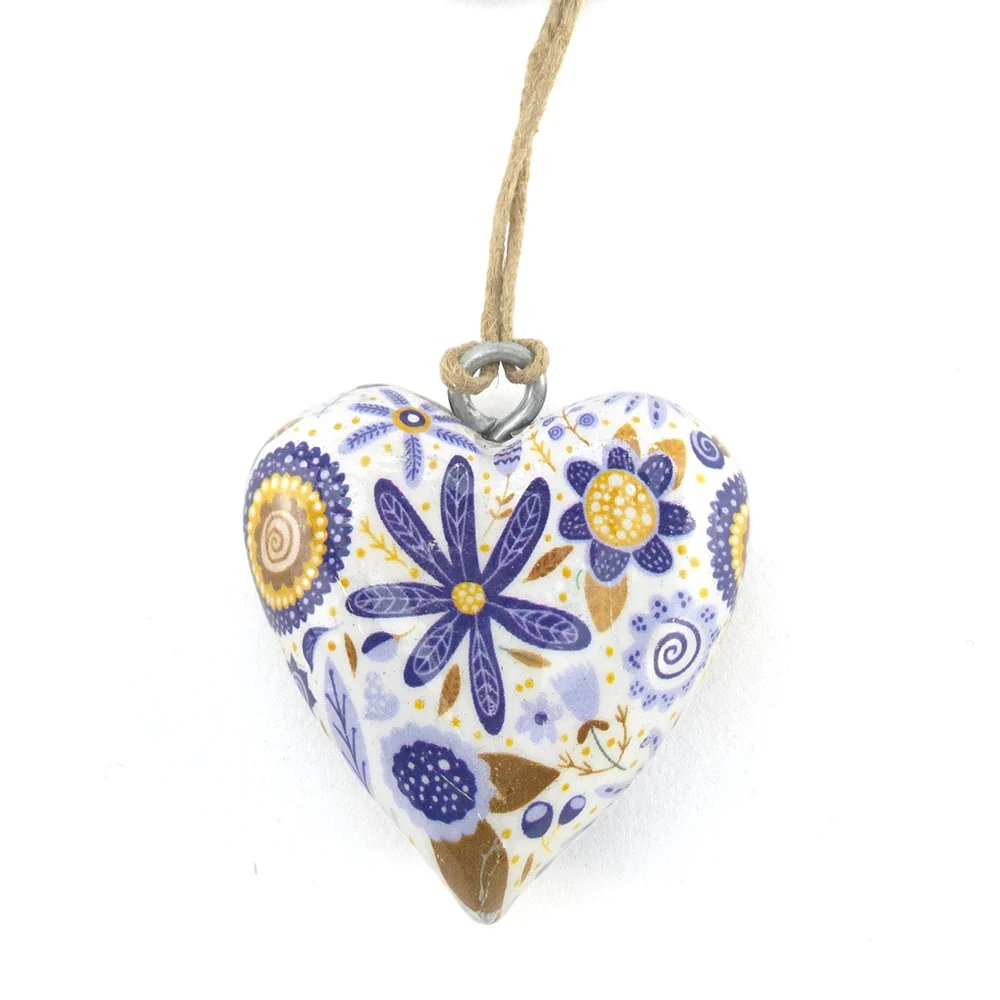 Floral Heart Wooden Hanging Ornament | 5cm | Little Gift | Cracker Filler - Image 5