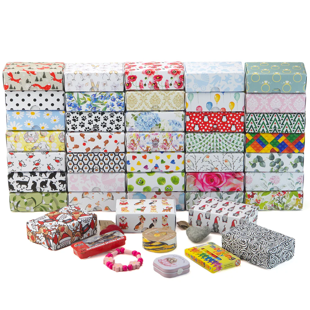 Geometric Christmas | Little Gift Box | Soap Bar Sized | Single or 6 Boxes | 57x88x30mm - Image 4