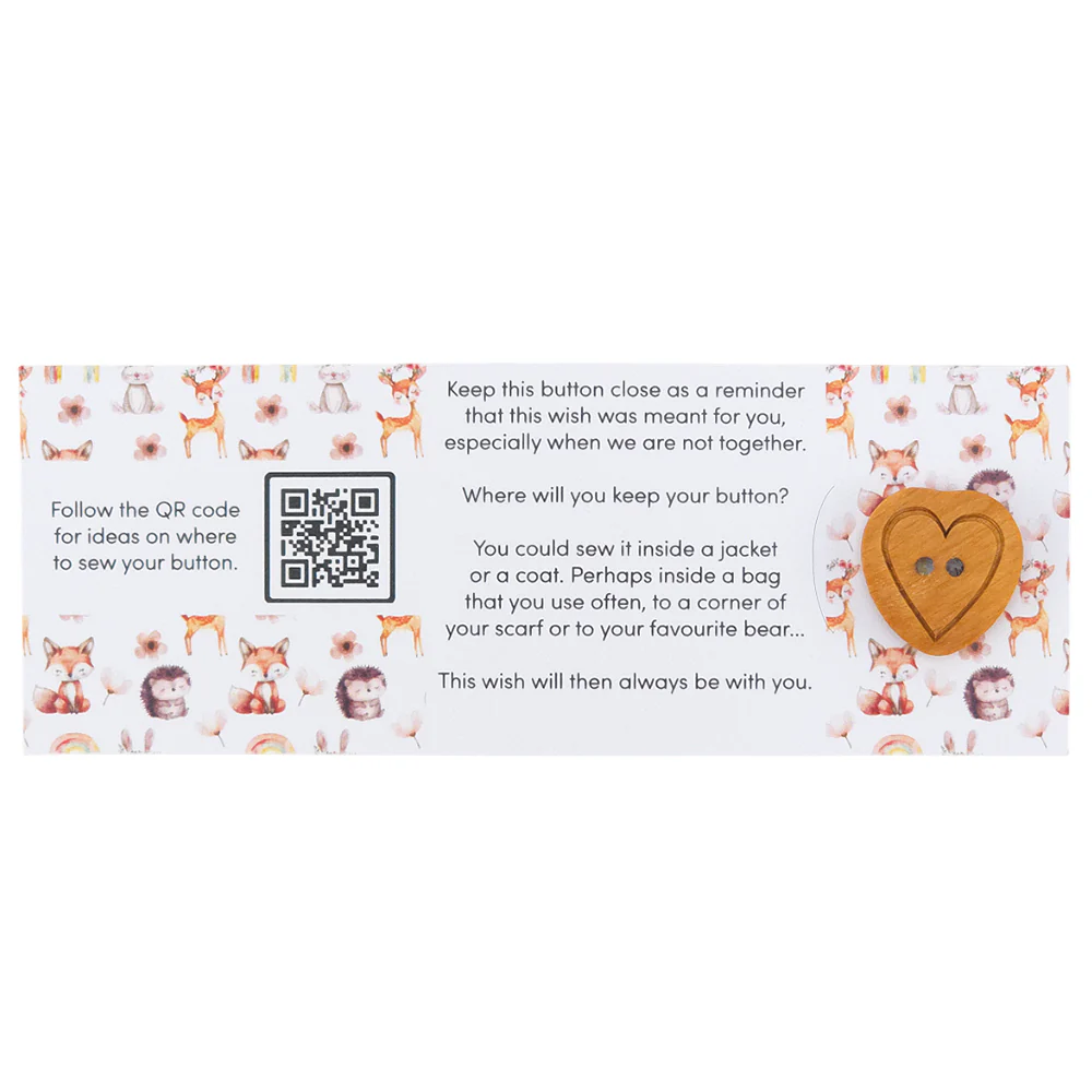 I Love You Naturally | Button Wishes Sew On Token | Little Gift | Cracker Filler - Image 3