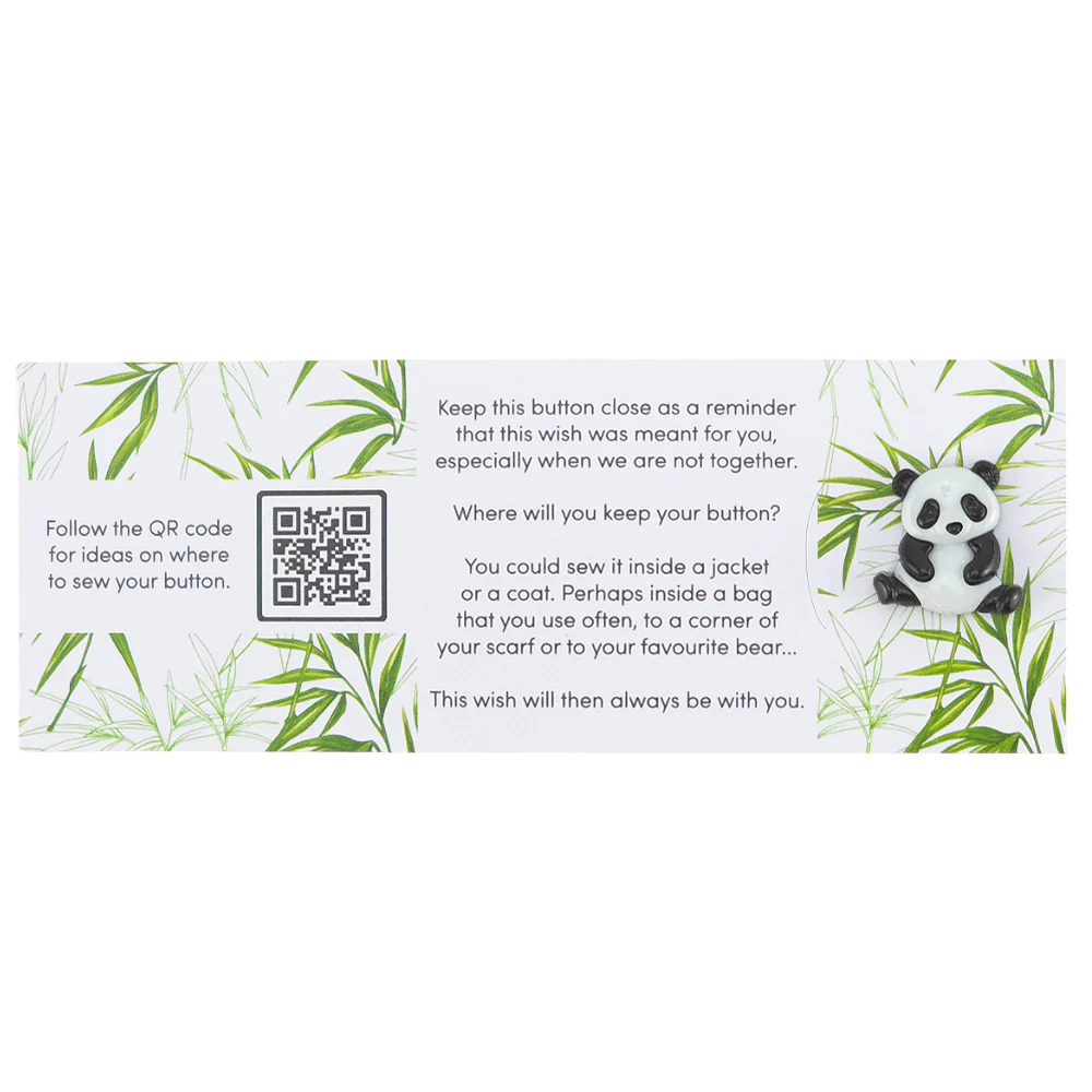 I Only Have Eyes for You | Panda | Button Wishes Sew On Token | Cracker Filler - Image 3