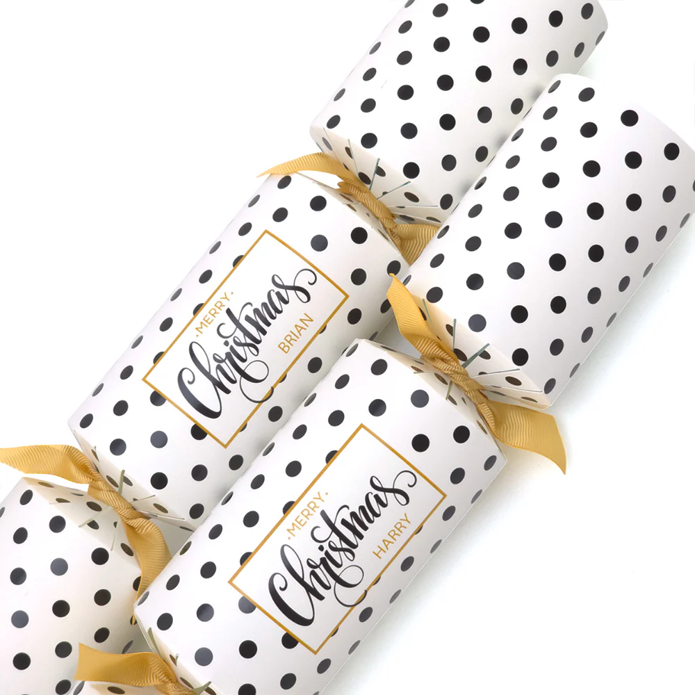 Personalised Cracker Making Craft Kit | Christmas Spots | Makes 4 or 6 Crackers - Image 5