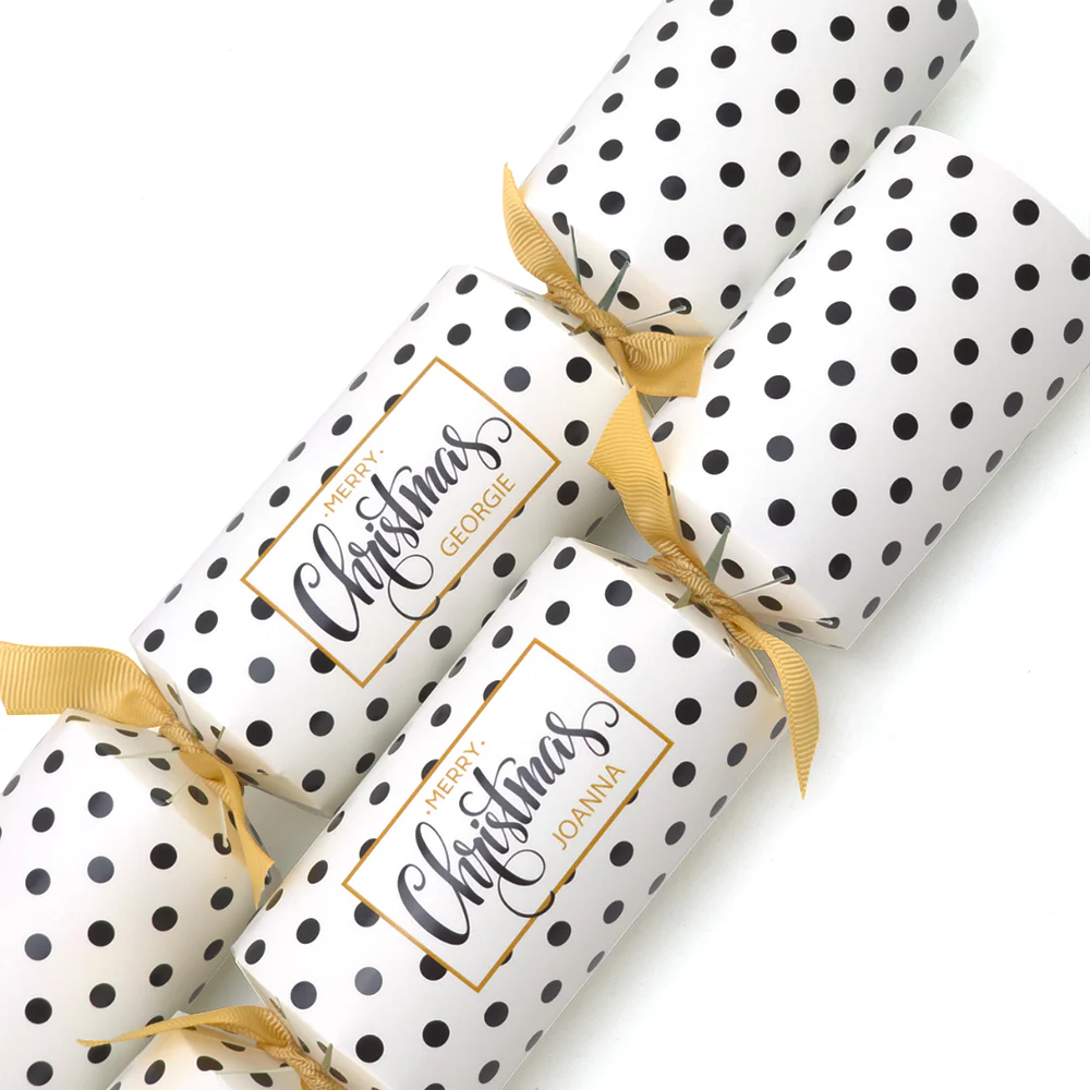 Personalised Cracker Making Craft Kit | Christmas Spots | Makes 4 or 6 Crackers - Image 7