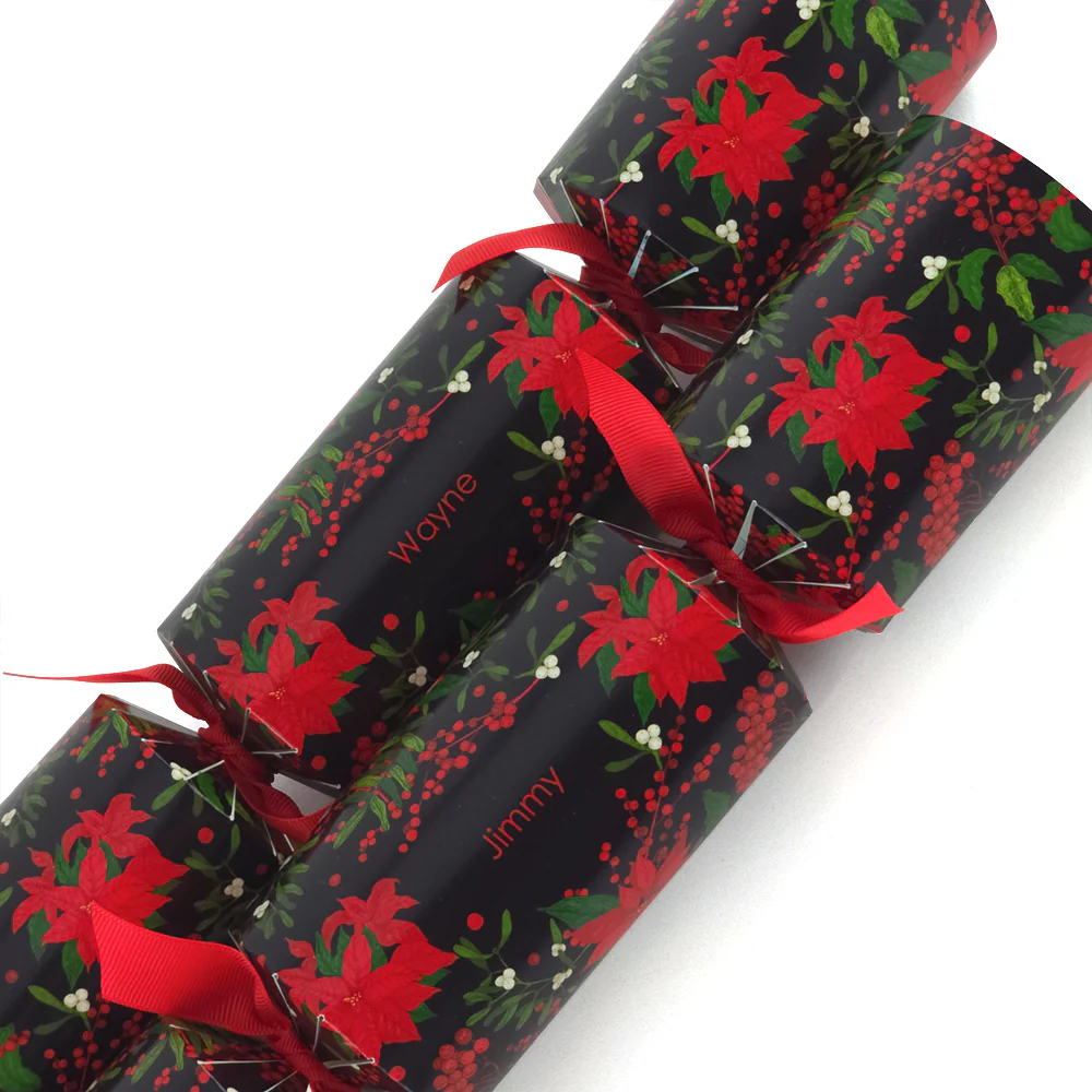 Personalised Cracker Making Kit | Christmas Poinsettia | Makes 4 or 6 Crackers - Image 6