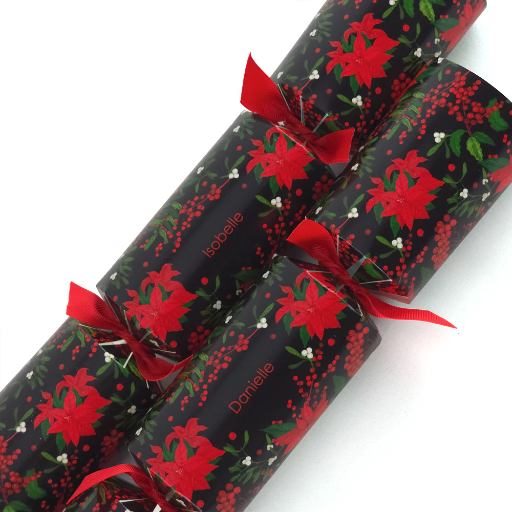 Personalised Cracker Making Kit | Christmas Poinsettia | Makes 4 or 6 Crackers - Image 7