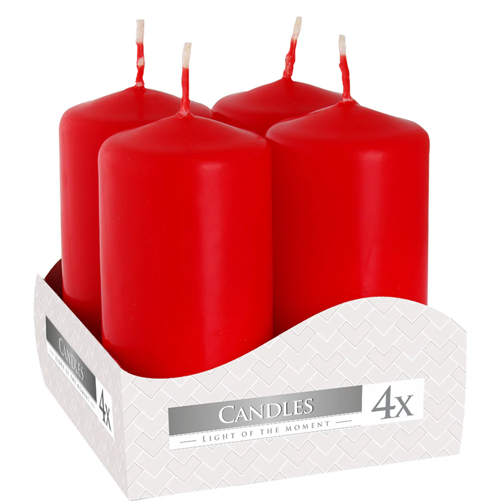Red | Pillar Candles | Choose 60mm to 250mm Tall - Image 9