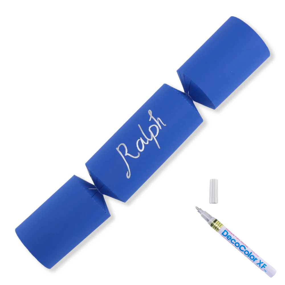 Royal Blue | 12 Personalise Your Own Crackers | Make & Fill Your Own | With Pen - Image 4