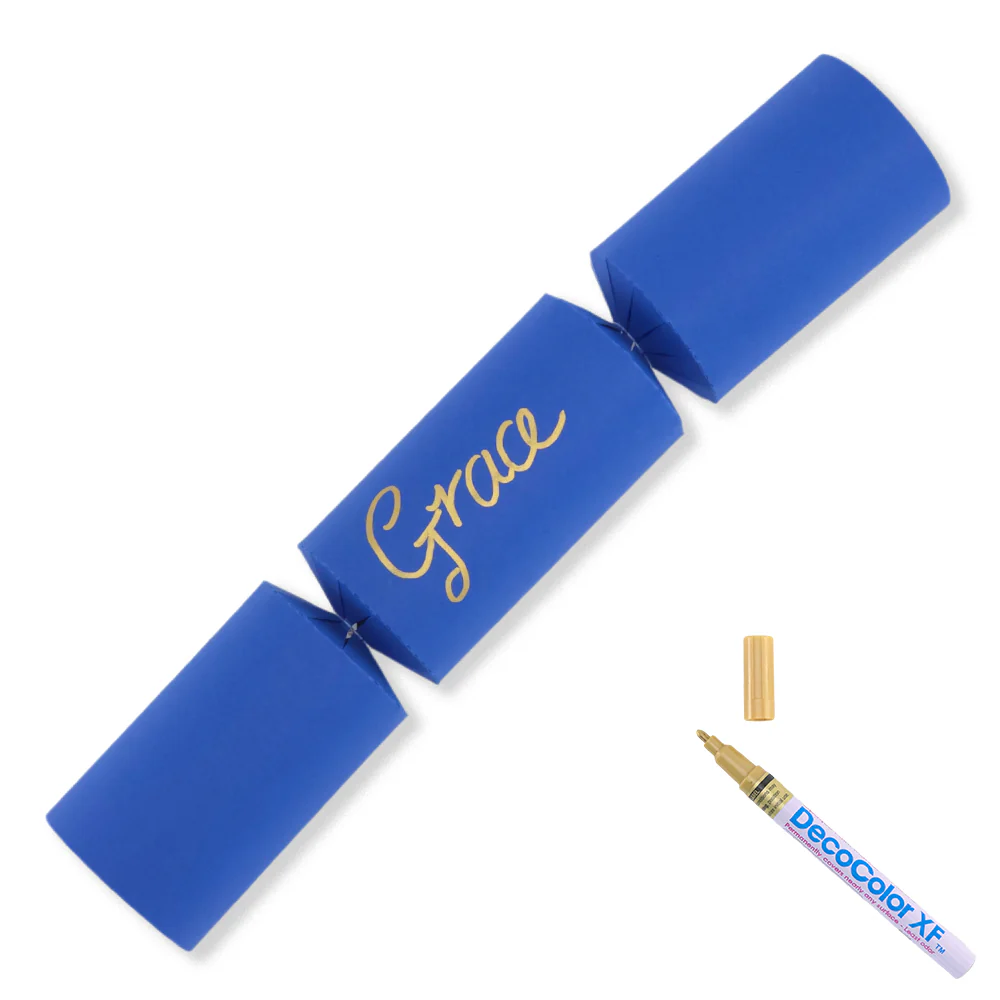Royal Blue | 12 Personalise Your Own Crackers | Make & Fill Your Own | With Pen - Image 5