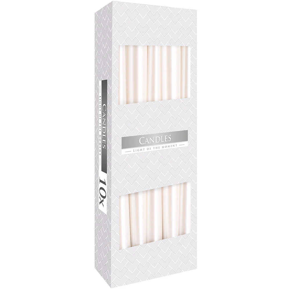Single Colour | 24cm Taper Candles | 10 Pack | 7 Hour Burn Time - Image 4