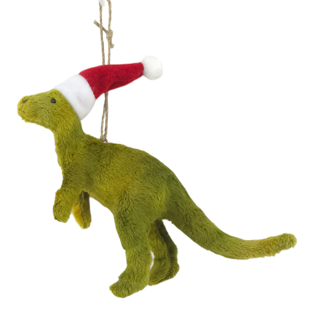 Velour Fabric Dinosaur | Hanging Christmas Tree Decoration | Gisela Graham - Image 4